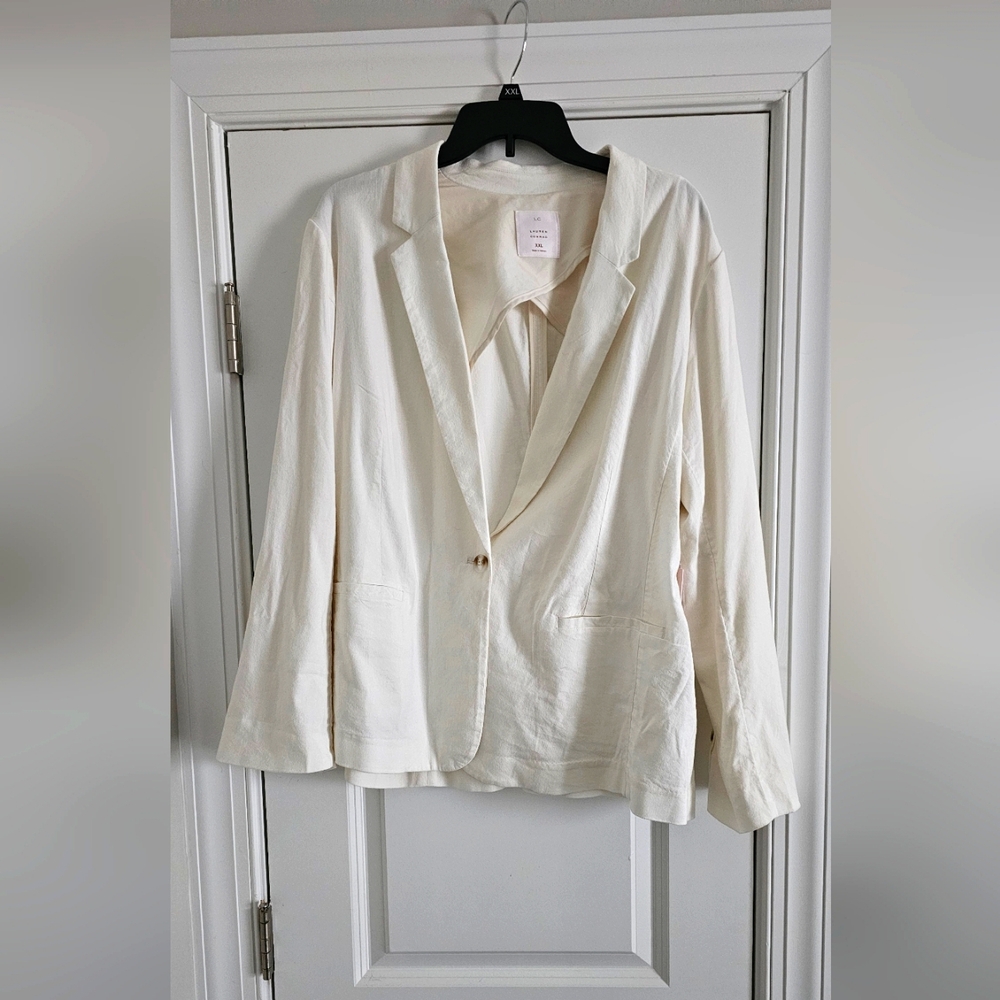 Cream Lauren Conrad Linen Blazer NWT XXL